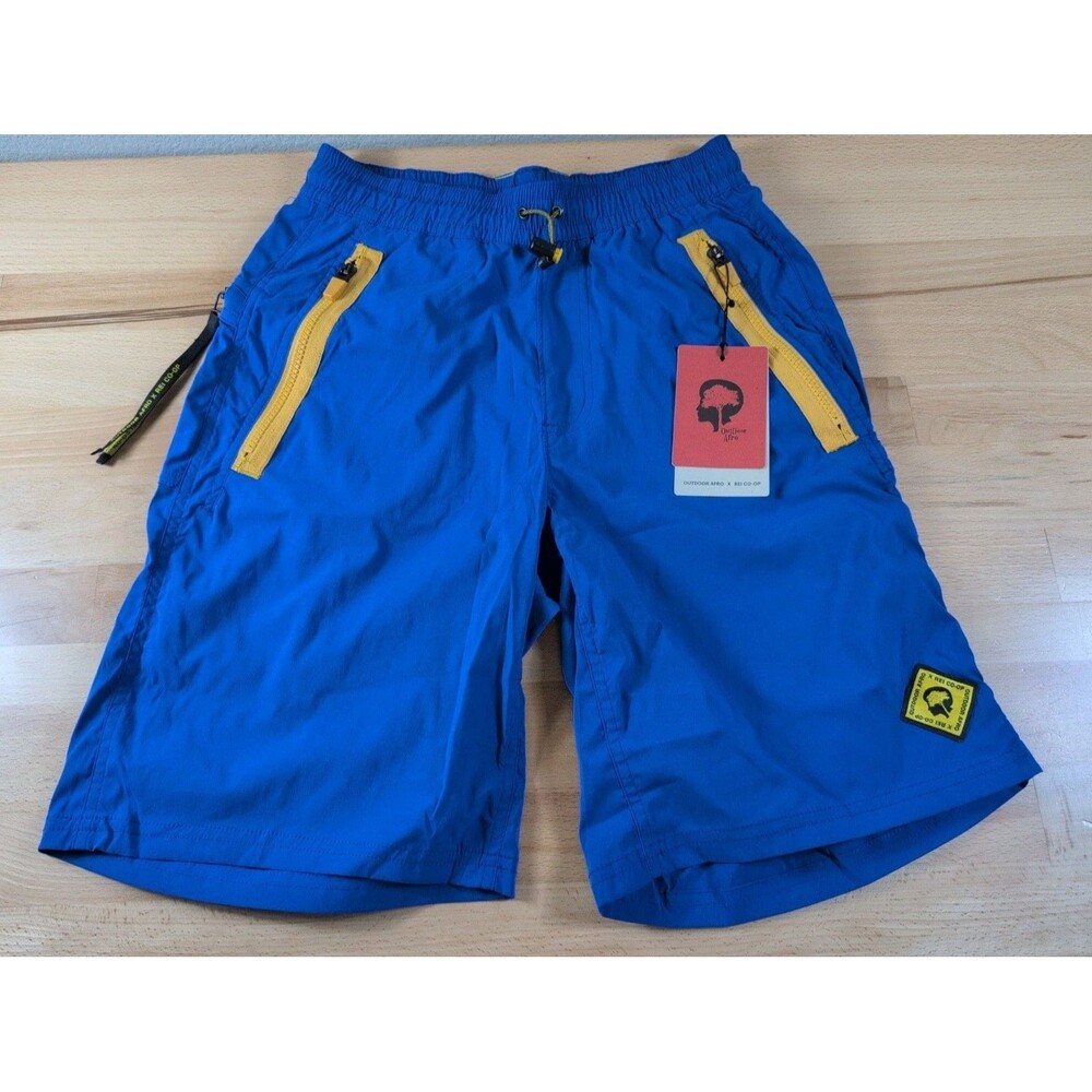 REI Co-Op Outdoor Afro Blue Shorts Mens XS Trail Outdoors Hiking Climbing NWT